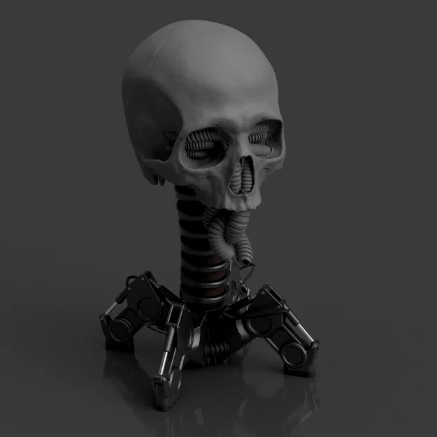 Giá treo tai nghe hình đầu lâu cơ khí Biomechanical - Image 1