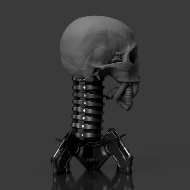 Giá treo tai nghe hình đầu lâu cơ khí Biomechanical - Image 2