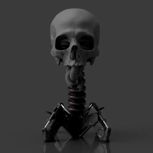 Giá treo tai nghe hình đầu lâu cơ khí Biomechanical - Image 3