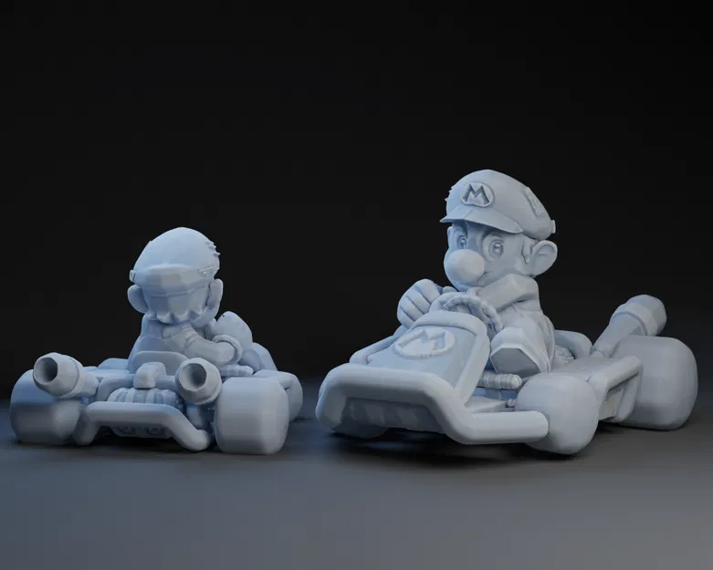 Mô hình 3D Mario Kart: Nhân vật lái xe đua cực chất cho người hâm mộ - Image 1