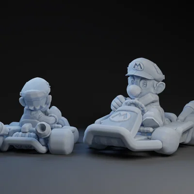 Mô hình 3D Mario Kart: Nhân vật lái xe đua cực chất cho người hâm mộ