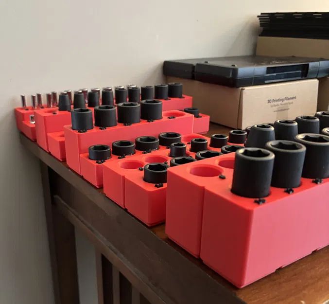 Khay đựng đầu khẩu Tekton 1/4, 3/8 và 1/2 hệ Metric chuẩn Gridfinity - Image 2