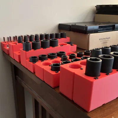 Khay đựng đầu khẩu Tekton 1/4, 3/8 và 1/2 hệ Metric chuẩn Gridfinity