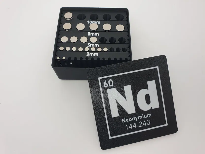 Hộp đựng nam châm Neodymium chuẩn Gridfinity có nắp bảo vệ - Image 1