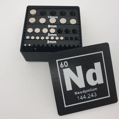 Hộp đựng nam châm Neodymium chuẩn Gridfinity có nắp bảo vệ