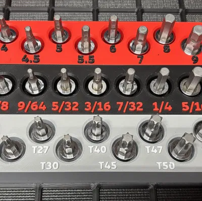 Khay đựng đầu tuýp Tekton 3/8" Drive (Hex Metric, Imperial & Torx) - Chuẩn Gridfinity