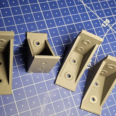 Ke góc gia cố 80x40mm - Phụ kiện in 3D chịu lực cho kệ gỗ