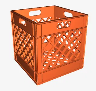 Mô hình giỏ nhựa thu nhỏ 36x36x36 tiện dụng và chắc chắn - Image 1