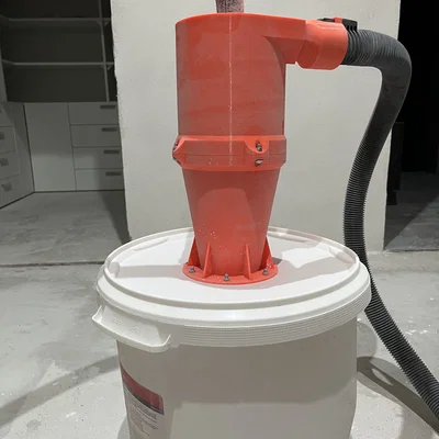 Bộ tách bụi Cyclone kèm van xả áp in 3D