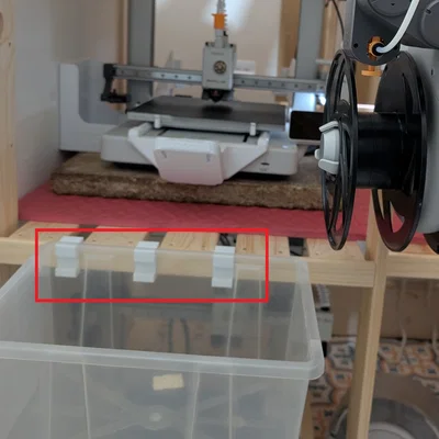 Móc treo thùng cho kệ Ikea Hejne (loại sâu 50cm)