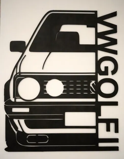 Mô hình trang trí tường VW Golf II - Phụ kiện in 3D cực chất - Image 1