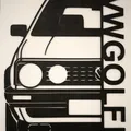 Mô hình trang trí tường VW Golf II - Phụ kiện in 3D cực chất - Thumbnail 1