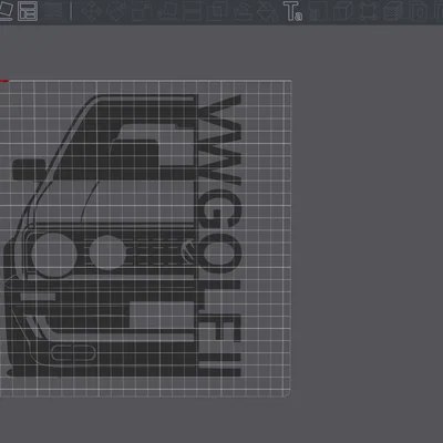 Mô hình trang trí tường VW Golf II - Phụ kiện in 3D cực chất