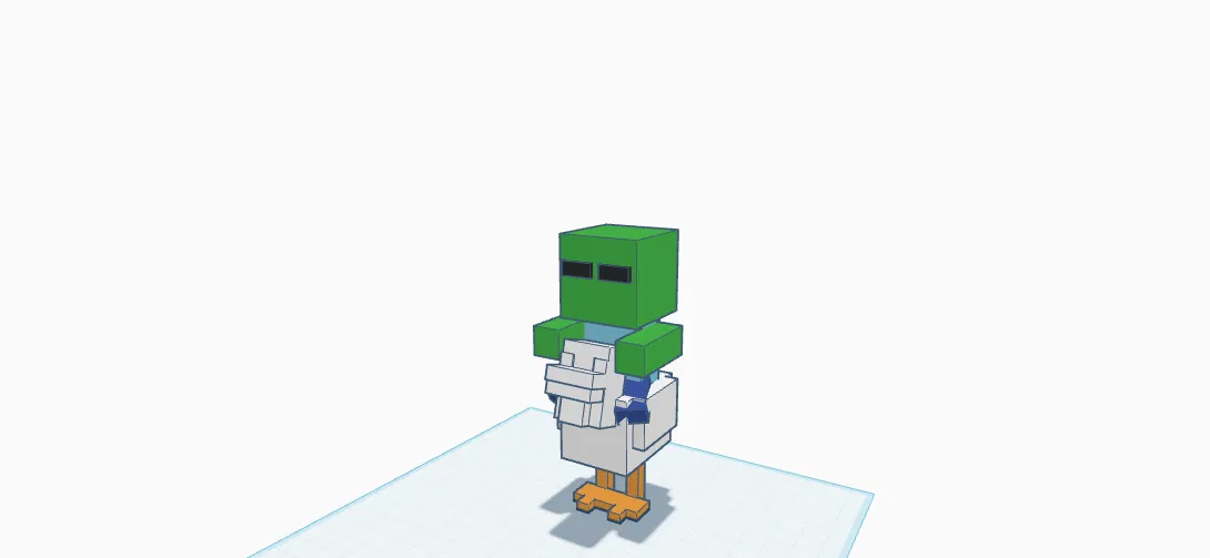 Mô hình 3D Chicken Jockey Minecraft độc đáo cho người hâm mộ - Image 1