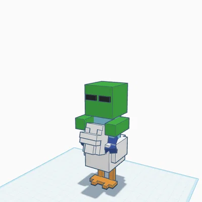 Mô hình 3D Chicken Jockey Minecraft độc đáo cho người hâm mộ