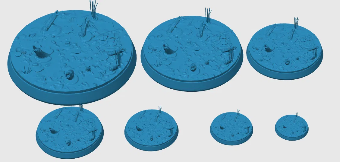 Bộ đế mô hình chủ đề đầm lầy (Swampy Miniature Base) - Image 3