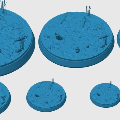 Bộ đế mô hình chủ đề đầm lầy (Swampy Miniature Base)