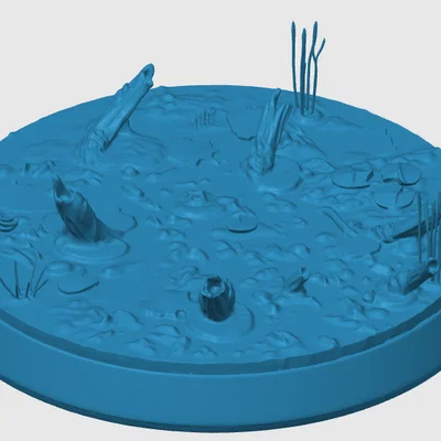 Bộ đế mô hình chủ đề đầm lầy (Swampy Miniature Base)