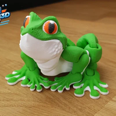 Chú Ếch Cây Khớp Nối (Articulated Tree Frog) - Mô hình in 3D không cần support