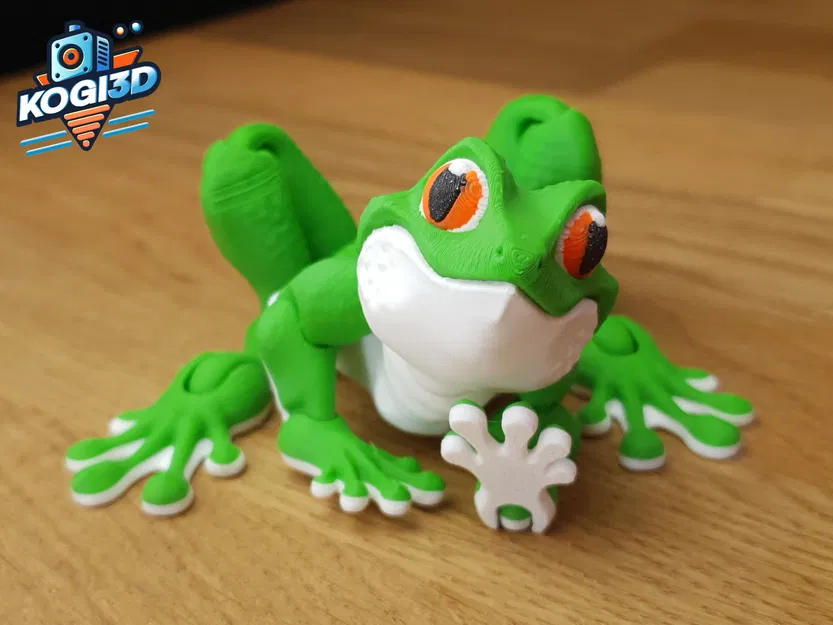 Chú Ếch Cây Khớp Nối (Articulated Tree Frog) - Mô hình in 3D không cần support - Image 2