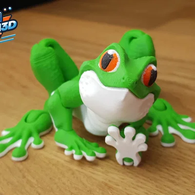 Chú Ếch Cây Khớp Nối (Articulated Tree Frog) - Mô hình in 3D không cần support