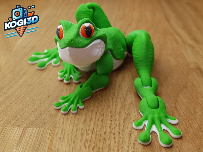 Chú Ếch Cây Khớp Nối (Articulated Tree Frog) - Mô hình in 3D không cần support - Image 3