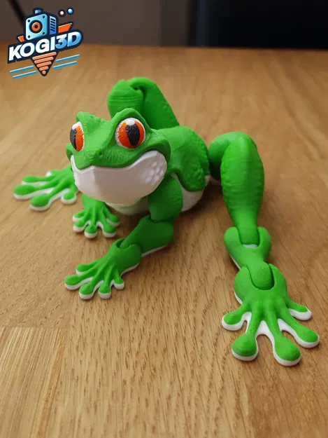 Chú Ếch Cây Khớp Nối (Articulated Tree Frog) - Mô hình in 3D không cần support - Image 4