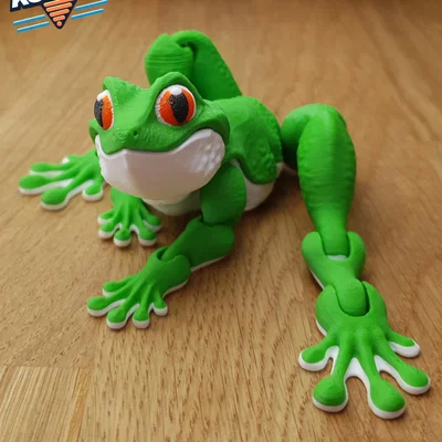 Chú Ếch Cây Khớp Nối (Articulated Tree Frog) - Mô hình in 3D không cần support