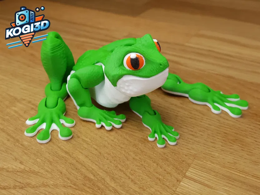 Chú Ếch Cây Khớp Nối (Articulated Tree Frog) - Mô hình in 3D không cần support - Image 5