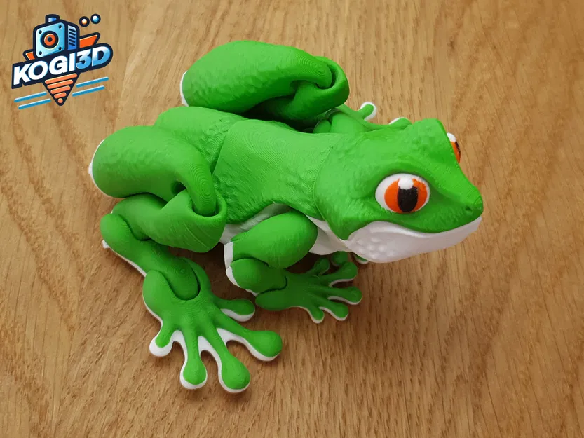 Chú Ếch Cây Khớp Nối (Articulated Tree Frog) - Mô hình in 3D không cần support - Image 6