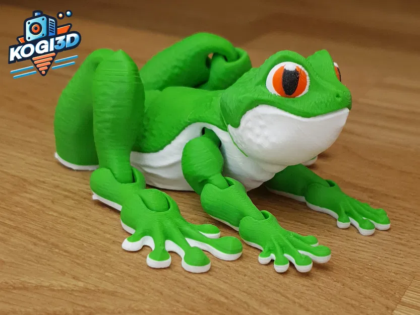 Chú Ếch Cây Khớp Nối (Articulated Tree Frog) - Mô hình in 3D không cần support - Image 10