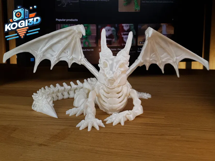 Articulated Bone Dragon – Mô hình Rồng Xương lắp ráp 3D - Image 3