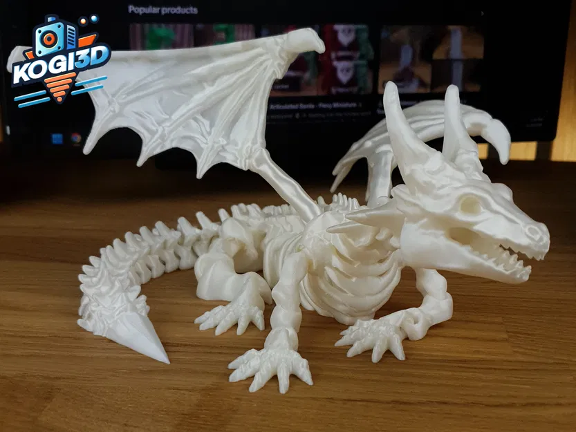 Articulated Bone Dragon – Mô hình Rồng Xương lắp ráp 3D - Image 4