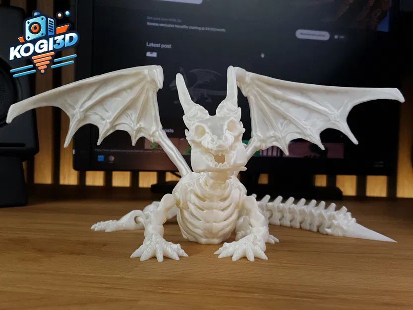 Articulated Bone Dragon – Mô hình Rồng Xương lắp ráp 3D - Image 6