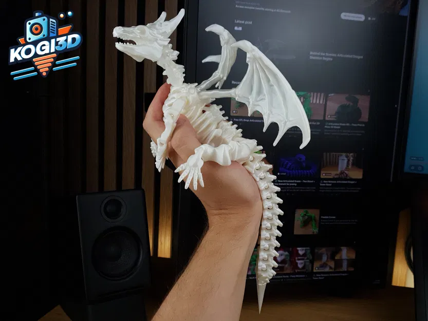 Articulated Bone Dragon – Mô hình Rồng Xương lắp ráp 3D - Image 9