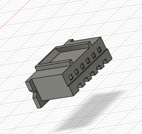 Mẫu in 3D vỏ đầu cắm JST 6 chân cho động cơ bước - Image 1