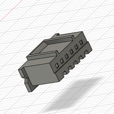 Mẫu in 3D vỏ đầu cắm JST 6 chân cho động cơ bước