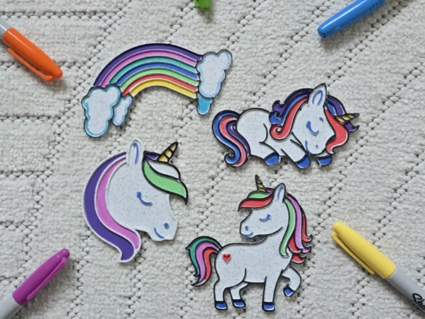 Mô hình Ngựa Pony Cầu Vồng Dễ Thương Để Tự Tô Màu - Image 1