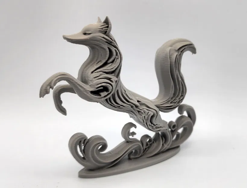 Mô hình điêu khắc cáo nhảy 3D (Leaping Fox Sculpture) đẹp mắt - Image 1