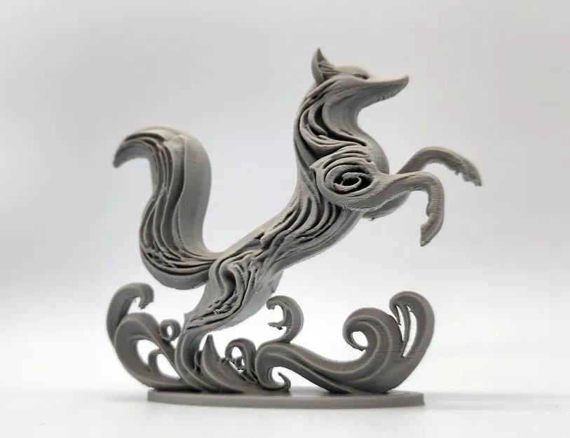 Mô hình điêu khắc cáo nhảy 3D (Leaping Fox Sculpture) đẹp mắt - Image 2