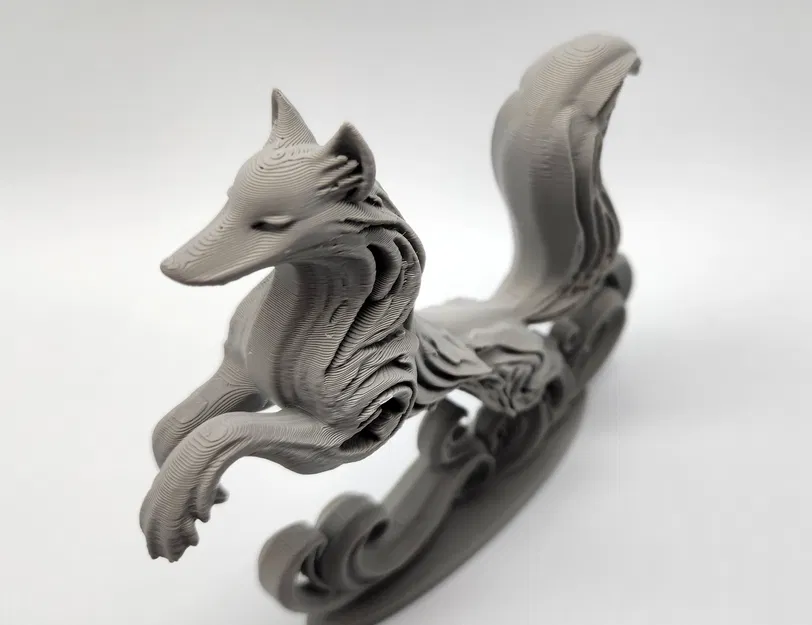 Mô hình điêu khắc cáo nhảy 3D (Leaping Fox Sculpture) đẹp mắt - Image 3