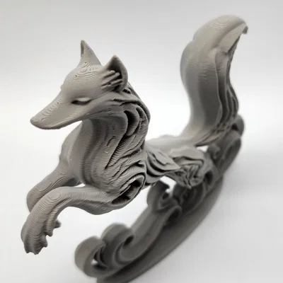 Mô hình điêu khắc cáo nhảy 3D (Leaping Fox Sculpture) đẹp mắt