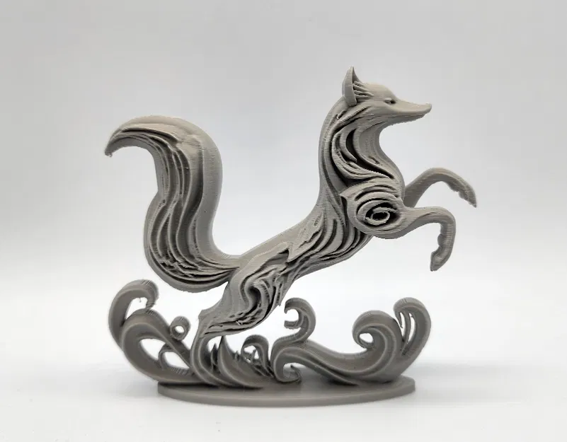 Mô hình điêu khắc cáo nhảy 3D (Leaping Fox Sculpture) đẹp mắt - Image 4