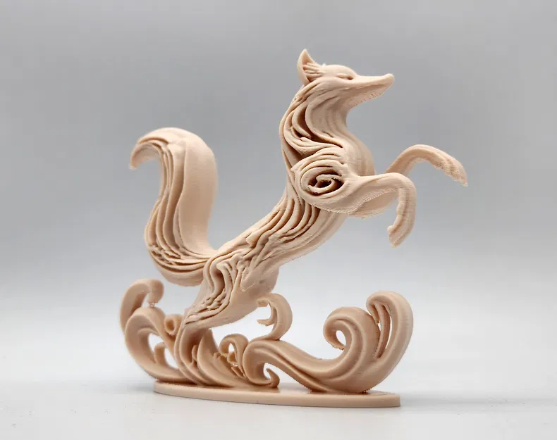 Mô hình điêu khắc cáo nhảy 3D (Leaping Fox Sculpture) đẹp mắt - Image 5