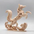 Mô hình điêu khắc cáo nhảy 3D (Leaping Fox Sculpture) đẹp mắt - Thumbnail 5