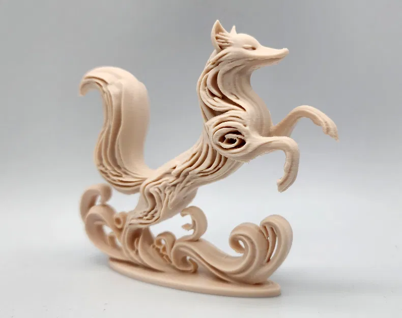 Mô hình điêu khắc cáo nhảy 3D (Leaping Fox Sculpture) đẹp mắt - Image 7