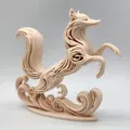 Mô hình điêu khắc cáo nhảy 3D (Leaping Fox Sculpture) đẹp mắt - Thumbnail 7