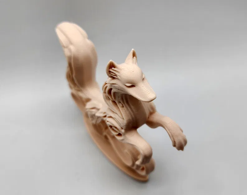 Mô hình điêu khắc cáo nhảy 3D (Leaping Fox Sculpture) đẹp mắt - Image 9