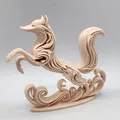 Mô hình điêu khắc cáo nhảy 3D (Leaping Fox Sculpture) đẹp mắt - Thumbnail 10