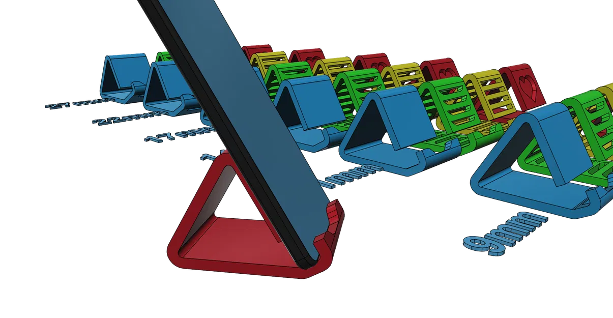 Giá đỡ điện thoại 3D đa năng, nhiều kích thước, in không cần support - Image 1